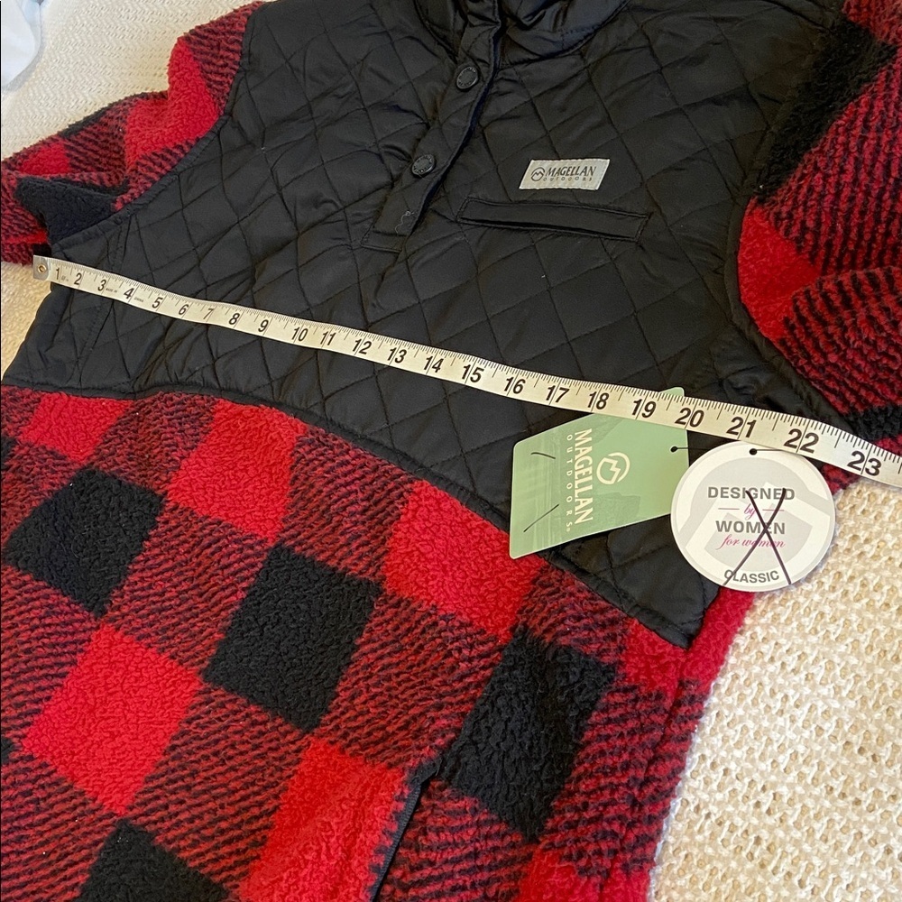 Magellan Outdoors pullover quilted-overlay fleece outdoor wear New Size Large - Picture 13 of 13